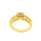 10K Yellow Gold Halo Set Diamond Wedding Ring with Diamond Band 1.03 ctw
