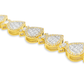 10K Yellow Gold Pear & Marquise Diamond Cluster Cuff Bracelet 2.50 ctw – Elegant Women’s Design | Jewelry Palace