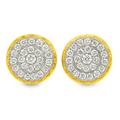 10K Yellow Gold 0.50 ctw Diamond Crown Set Round Earrings | Classic Brilliant Studs | Jewelry Palace