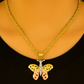 10K Tri-Color Gold Butterfly Pendant Necklace Set – Symbol of Beauty & Transformation | Jewelry Palace