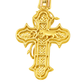 10K Yellow Gold Diamond Barbwire Cross Pendant 1.45 ctw