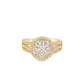 10K Yellow Gold Diamond Cluster Ring 1.25 ctw | Round Cut Halo Engagement Ring – Jewelry Palace