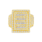 Men’s Baguette & Round Diamond Ring 2.25 CTW | 14K Yellow Gold Luxury Statement Ring | Jewelry Palace