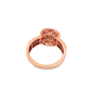 10K Rose Gold Flower Set Diamond  Ring with Diamond Band 0.75 ctw