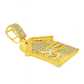 10K Yellow Gold Diamond Trap House Pendant 0.60 CTW – Jewelry Palace