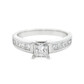 14K White Gold Princess Cut Diamond Ring 1.25 ctw