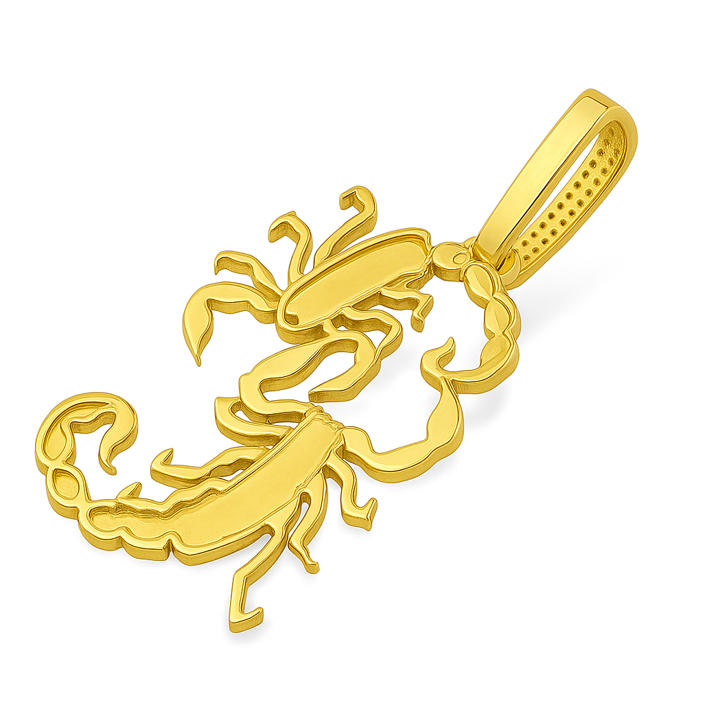 10K Yellow Gold Diamond “2 Scorpios” Pendant 2.50 ctw | Iced Out Zodiac Pendant – Jewelry Palace