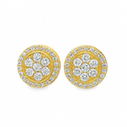 10K Yellow Gold Round Diamond Stud Earrings 0.50 ctw | Jewelry Palace