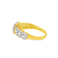 10K Yellow Gold Halo Set Diamond Wedding Ring with Diamond Band 1.03 ctw