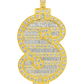 Dollar Sign Baguette Pendant 10K Yellow Gold 2.25ctw Diamond Pendant
