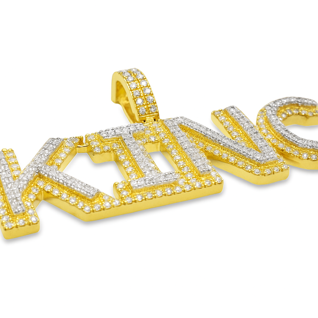 10K Yellow Gold 0.68 CTW KING Diamond Pendant