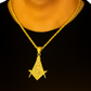10K Yellow Gold Masonic Pendant Necklace Set – Square & Compass Symbol | Jewelry Palace
