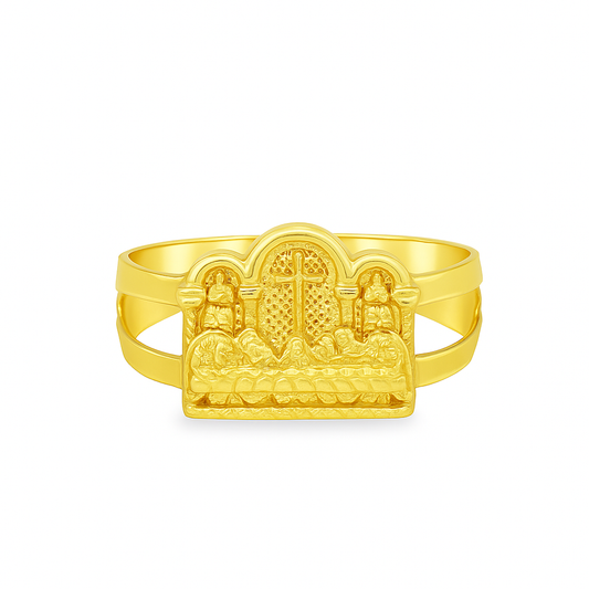 10K Yellow Gold “Last Supper” Band Ring | Jewelry Palace