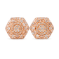 14K Rose Gold 0.69 ctw Diamond Vintage Earrings | Baguette & Round Set | Jewelry Palace