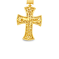 10K Yellow Gold Diamond Baguette Cross Pendant 0.73 ctw