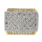 Men’s Rectangle Cluster Pinky Ring 2.00 CTW | 10K Yellow Gold Diamond Iced-Out Ring | Jewelry Palace
