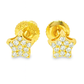 10K White & Yellow Gold Diamond Star Stud Earrings 0.08 CTW | Jewelry Palace