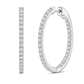14K White Gold 2.00 CTW Inside-Out Round Cut Diamond Hoop Earrings | Jewelry Palace