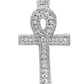 10K White Gold 1.00 ctw Diamond Ankh Cross Pendant | Eternal Life & Faith Symbol | Jewelry Palace