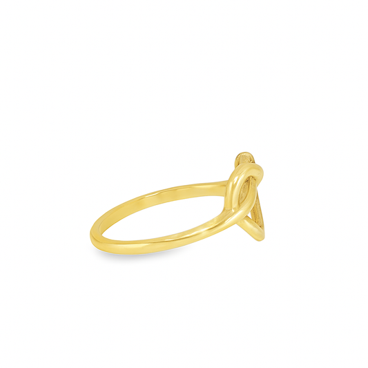 10K Yellow Gold Heart Knot Band Ring | Jewelry Palace