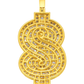 Dollar Sign Baguette Pendant 10K Yellow Gold 2.25ctw Diamond Pendant