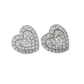 10K White Gold Diamond Heart Stud Earrings | 0.27 CTW | Jewelry Palace