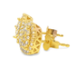 10K Yellow Gold 0.47 ctw Diamond Heart-Shaped Earrings | Romantic Halo Studs | Jewelry Palace