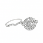 10K White Gold Diamond Ring 1.94 ctw | Round Cut Halo Band – Jewelry Palace Lithonia GA