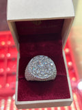 VVs Moissanite 925 sterling silver mens ICEDOUT Ring(Passes Testers)