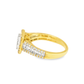 10K Yellow Gold Baguette Diamond Ring with 2 Bands 1.25 ctw