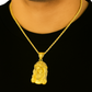 10K Yellow Gold Jesus Face Pendant Necklace Set – Faith & Strength in Gold | Jewelry Palace