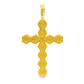10K Yellow Gold Diamond Cross Pendant 2.36 ctw | Round Brilliant Cut Iced-Out Cluster Cross