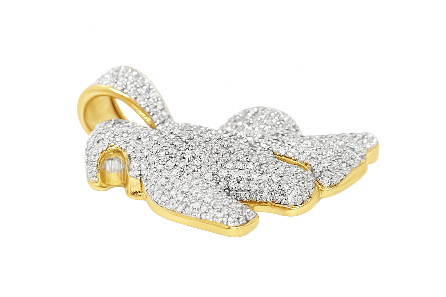 10K Yellow Gold 1.75 ctw Diamond Gorilla Pendant | Iced-Out King of the Jungle | Jewelry Palace
