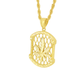 10K Yellow Gold Leaf Motif Charm Pendant Necklace | Rope Chain Design | Jewelry Palace