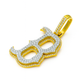10K Yellow Gold Diamond “B” Initial Pendant – 1.25 CTW
