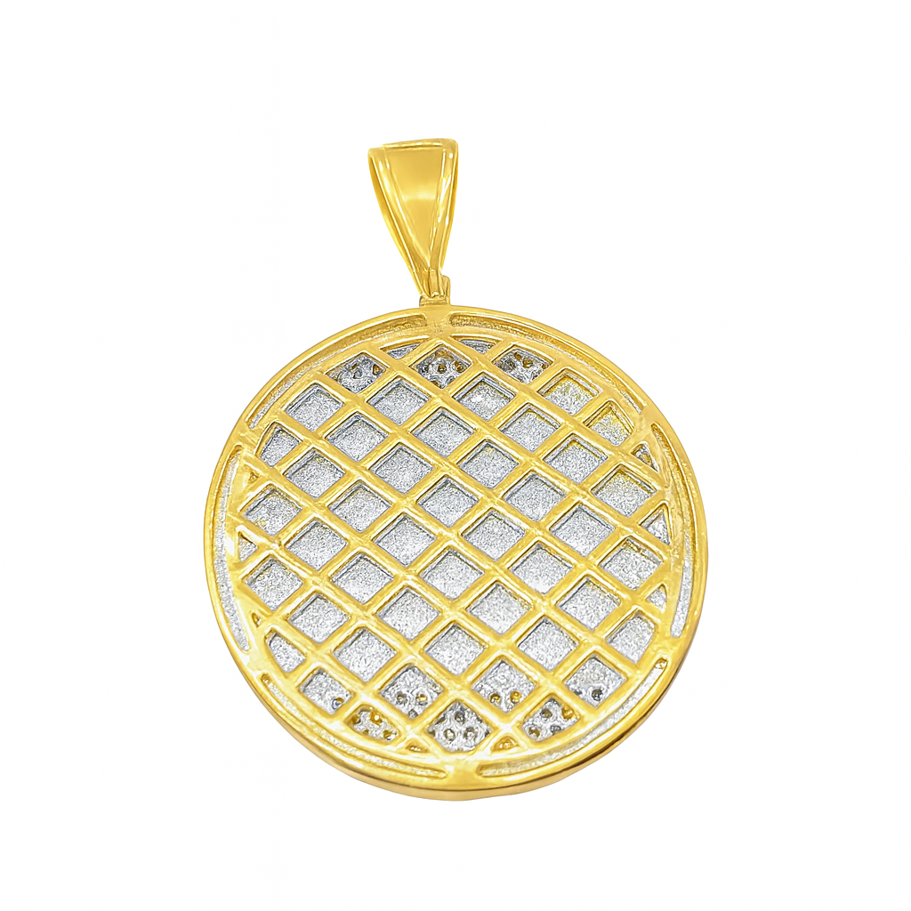 10K Yellow Gold Diamond Last Supper Pendant 1/2 ctw