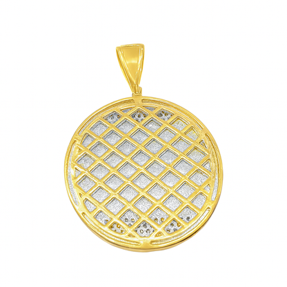 10K Yellow Gold Diamond Last Supper Pendant 1/2 ctw