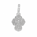 10K Yellow and White Gold Baguette Fancy Cross with 3.00 CTW Diamonds