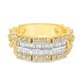 1.67 CTW 10K Yellow Gold Diamond Eternity Band | Baguette & Round Diamond Ring | Jewelry Palace
