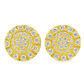 10K Yellow Gold 0.93 ctw Diamond Round Shaped Earrings | Classic Cluster Studs | Jewelry Palace