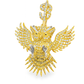 10K Yellow Gold Diamond Owl Pendant 4.00 ctw | Iced Out Bird Pendant for Men – Jewelry Palace