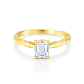14K Yellow Gold Emerald Cut Diamond Solitaire Engagement Ring 1.00 CTW