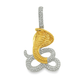 10K Yellow Gold Diamond Snake Pendant 1/5 ctw – Unique Gold Serpent Charm | Jewelry Palace Lithonia, GA