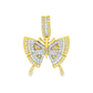 10K Yellow Gold 0.83 ctw Diamond Butterfly Pendant | Baguette & Round Cut | Luxury Nature-Inspired Design | Jewelry Palace