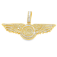 10K Yellow Gold Diamond Wing Pendant 4.50 ctw | Baguette & Round Cut Iced-Out Charm