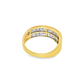 10K Yellow Gold Diamond Channel Band 1.00 CTW | Men’s Two-Row Round Cut Ring | Jewelry Palace