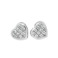 10K White Gold Diamond Heart Stud Earrings 0.26 CTW | Jewelry Palace