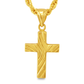 10K Yellow Gold Crucifix Cross Necklace | Two-Tone Religious Pendant with Rope Chain | Jewelry Palace