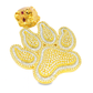 10K Yellow Gold Diamond Lion Paw Pendant 6.50 ctw | Iced Out Animal Pendant for Men – Jewelry Palace
