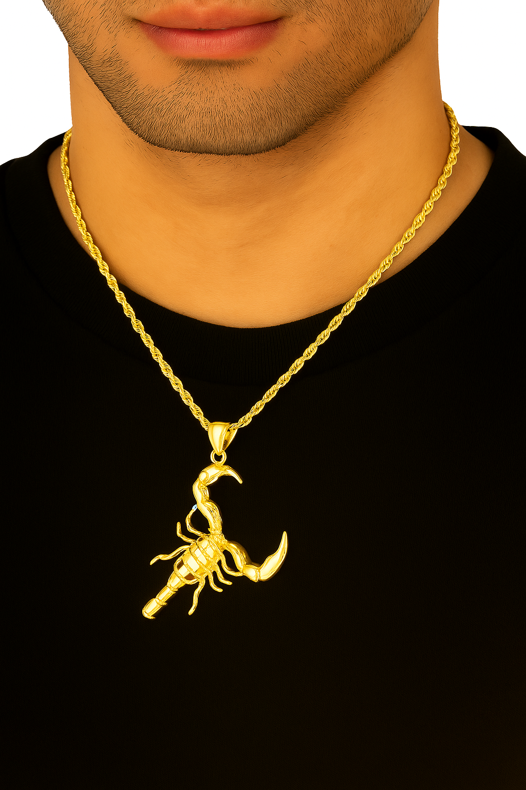 10K Yellow Gold Scorpion Pendant Necklace Set – Bold & Fearless Design | Jewelry Palace